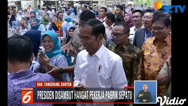 Sayur Sop dan Tempe, Menu Santap Siang Jokowi  Bersama Buruh Sepatu Tangerang