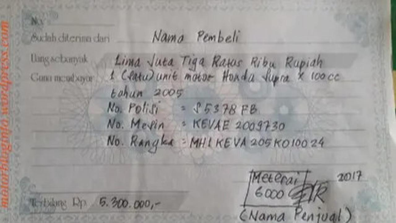 Fakta Penting Tersembunyi di Dalam Kwitansi Transaksi Pembelian Mobil