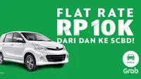 Layanan tarif flat GrabCar dari dan ke SCBD Jakarta dengan biaya Rp 10.000.