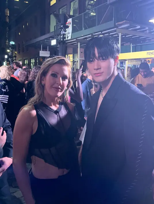 Jeno NCT dan Ellie Goulding di Vogue World. (Instagram/nct)