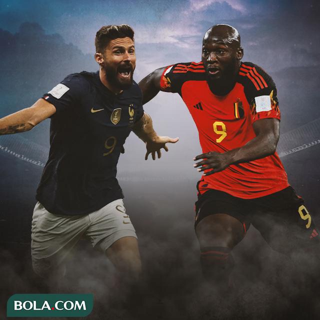 Ilustrasi - Olivier Giroud dan Romelu Lukaku