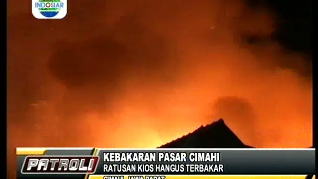 Kebakaran Pasar Cimahi, Ratusan Kios Hangus Terbakar