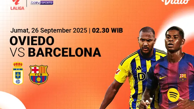 Live Streaming Real Oviedo vs Barcelona eksklusif di Vidio. (dok. vidio.com)