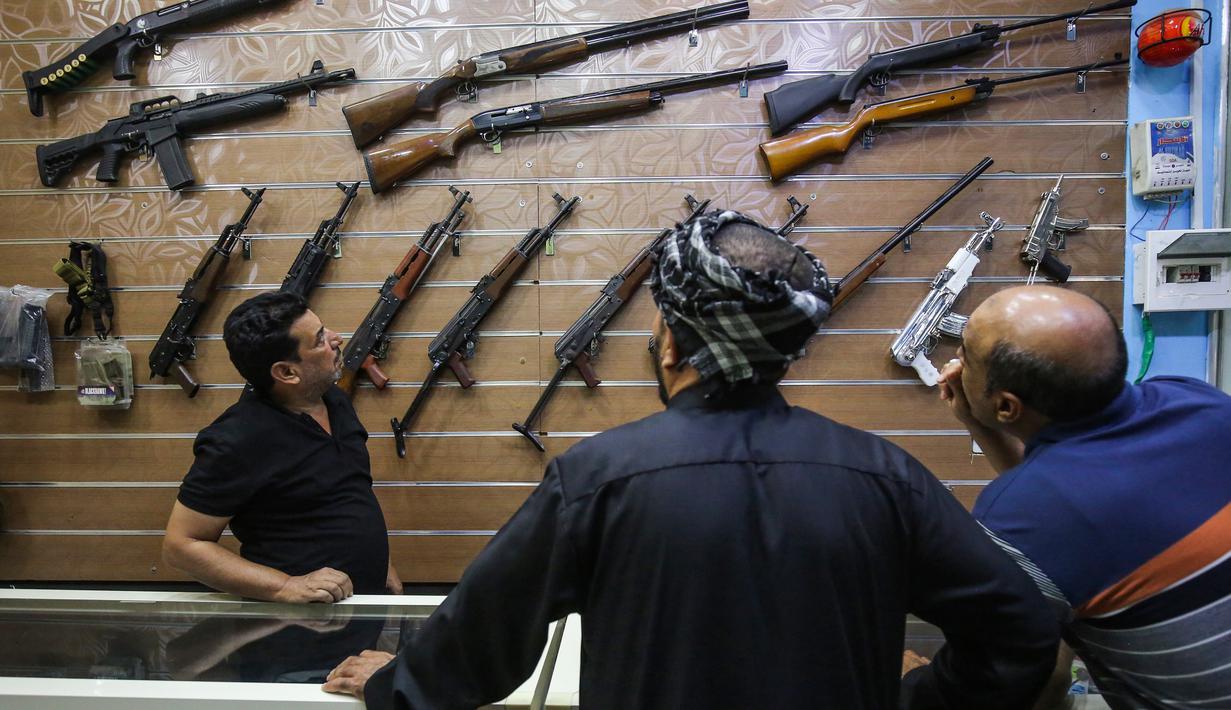 Foto Toko Senjata Api Legal Marak Di Baghdad Global Liputan6 Com