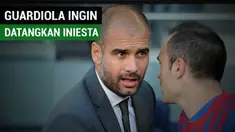 Pep Guardiola dikabarkan Metro coba mengajak Andres Iniesta ke Manchester City.