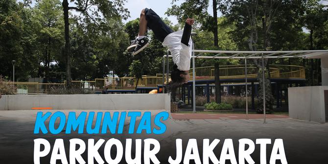 VIDEO: Mengintip Aksi Komunitas Parkour Jakarta di Taman Puring