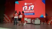 Ulang tahun keempat Shopee meluncurkan Shopee 12.12 Birthday Sale dengan penawaran terbesar (Liputan6.com/Komarudin)
