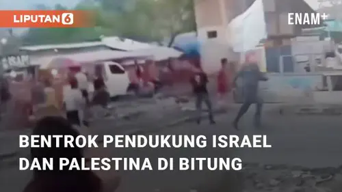 VIDEO: Bentrok Pendukung Israel dan Palestina di Bitung Berujung Damai