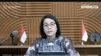 Menteri Keuangan (Menkeu) Sri Mulyani dalam konferensi pers APBN KiTa, Jakarta, Kamis (27/6/2024). (Foto: Liputan6.com/Tira Santia)