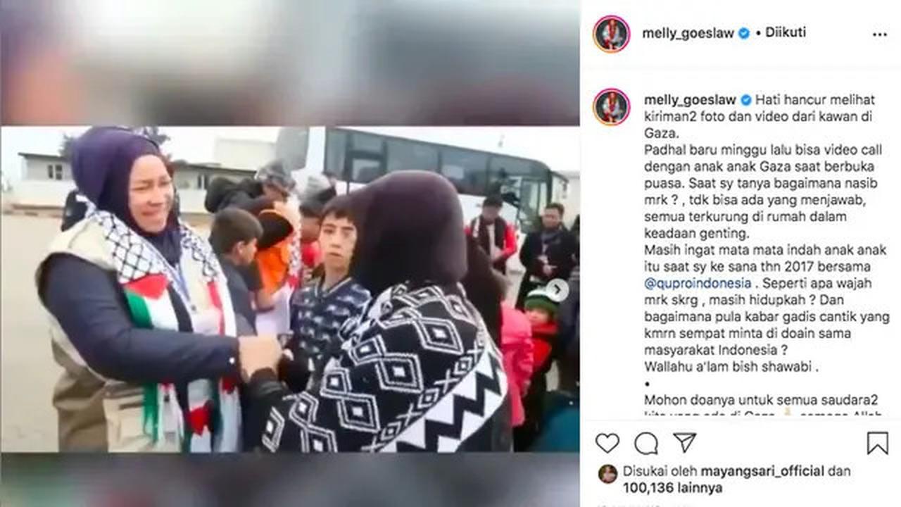 Melly Goeslaw Suarakan Pendidikan Anak di Palestina dan Singgung Janji Prabowo Beri Beasiswa untuk Belajar di Indonesia