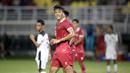 Rabbani Tasnim Siddiq akhirnya menjadi pencetak gol pamungkas Timnas ndonesia U-20 lewat aksi sundulannya memanfaatkan umpan Robi Darwis. (Bola.com/Ikhwan Yanuar)