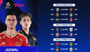 Jadwal BRI Super League 2026/27 Matchweek 6: Beberapa Duel Sengit di Mid Week Hanya di Vidio