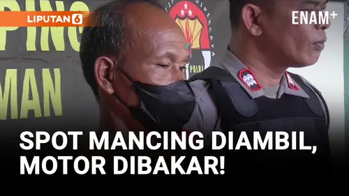 VIDEO: Kesal Spot Mancingnya Direbut, Pria Paruh Baya Nekat Bakar Motor Warga