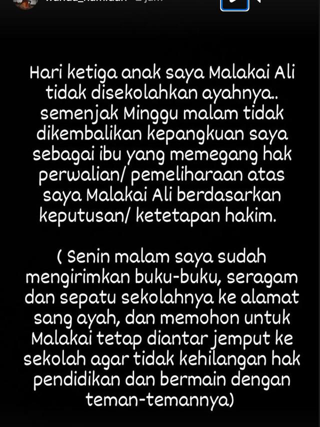 Unggahan Wanda Hamidah. (Foto: Dok. Instagram @wanda_hamidah)