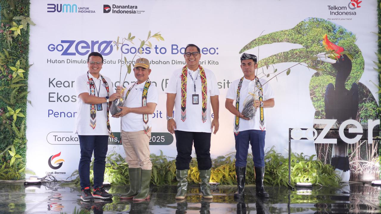 GoZero% Goes to Borneo, Telkom Lestarikan Alam Lewat Aksi  Penanaman Ribuan Mangrove di Tarakan