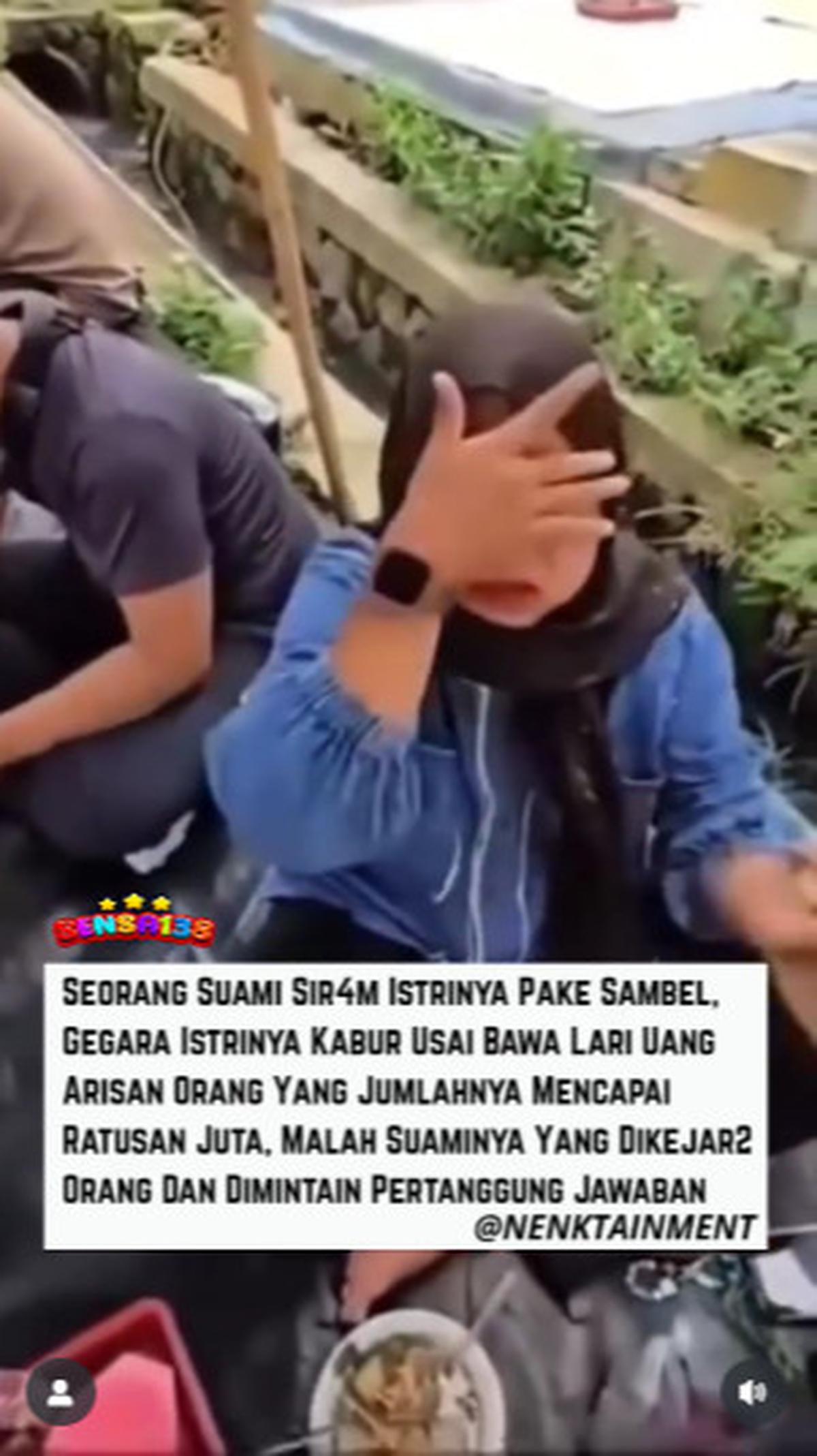 Bawa Kabur Uang Arisan Ratusan Juta Rupiah, Seorang Istri Disiram Sambal oleh Suami