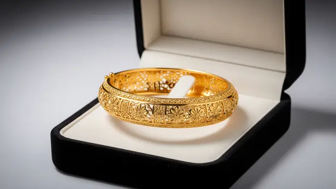 Model Gelang Emas Mewah untuk Ibu Usia 50 Tahun Model Bangle Ukiran Detail