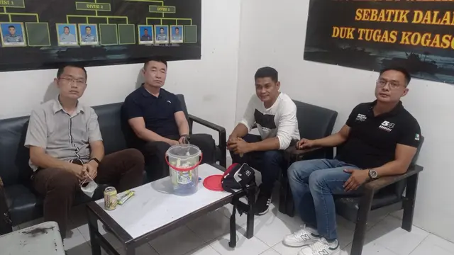 TNI AL menangkap enam orang yang diduga melakukan aksi intelijen di Nunukan Kalimantan Utara, Jumat (22/7/2022).