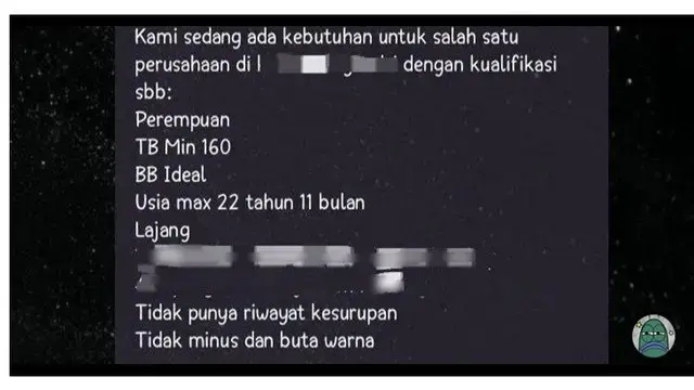 6 Syarat Penampilan di Lowongan Kerja Ini Bikin Senyum Tipis
