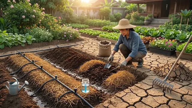 Cara Memperbaiki Tanah Kering dan Retak/AI Generated