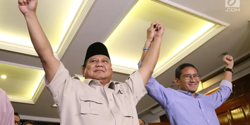 Senyum Prabowo-Sandi Terima Putusan MK