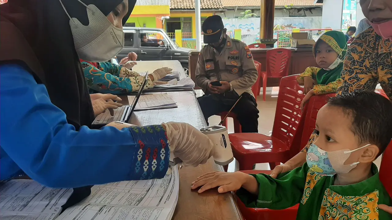 Vaksinasi anak yang digelar Binda Jatim. (Istimewa)