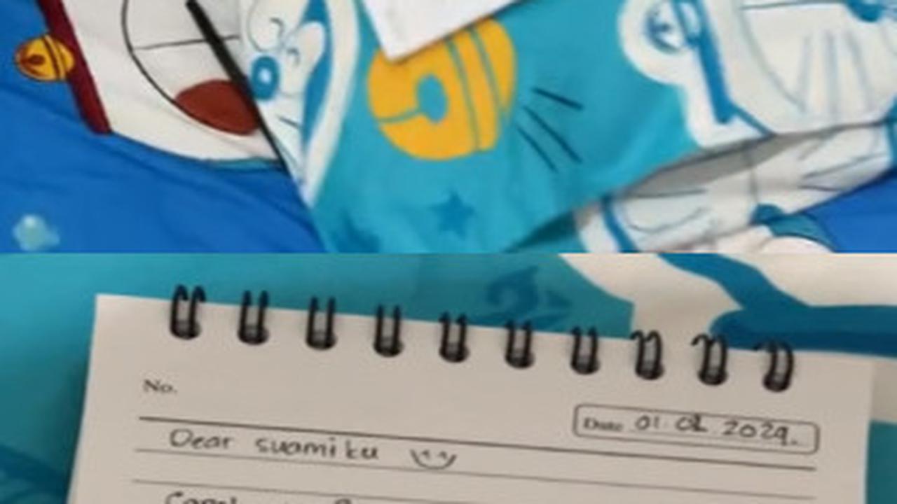 Viral Momen Istri Tertidur saat Suaminya Pulang Kerja, Penampakan Secarik Surat Permintaan Maaf Ini Curi Perhatian
