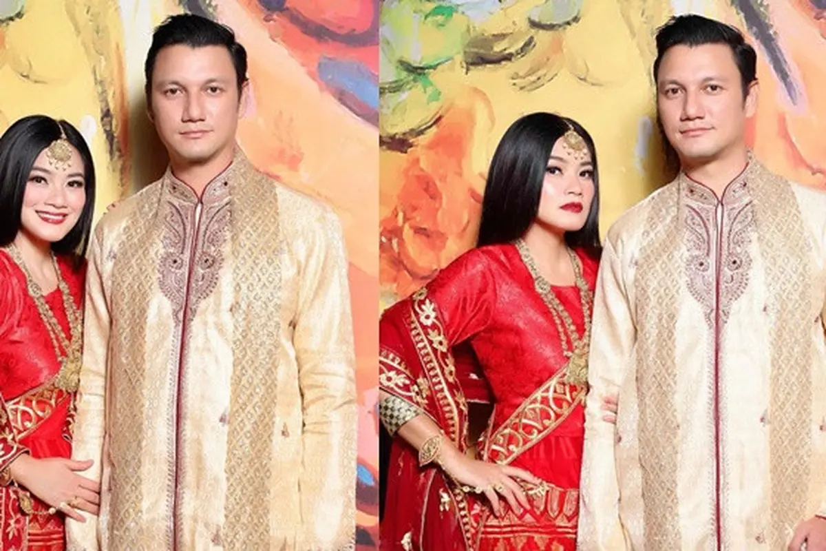 12 Tahun Bersama, Ini 6 Foto Titi Kamal dan Christian Sugiono Dalam Busana India
