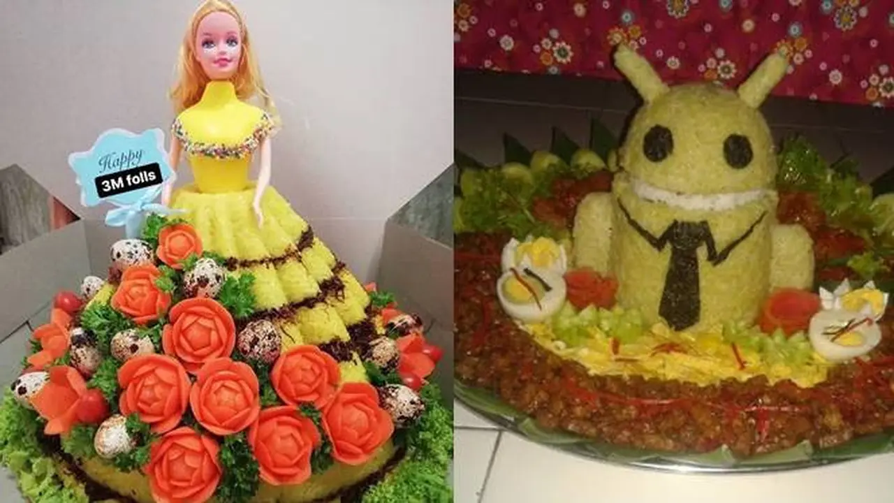 6 Kreasi Unik Bentuk Nasi Tumpeng Ini Anti-mainstream