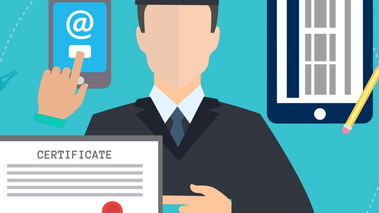 Ilustrasi e-learning, belajar online, belajar daring
