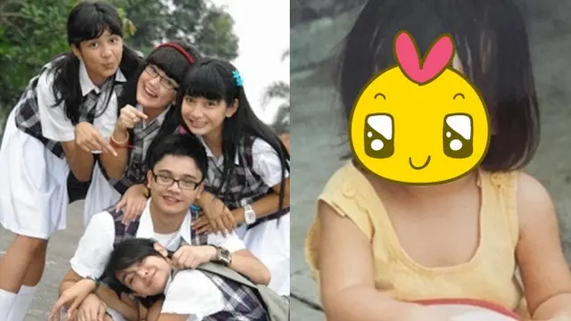 5 Foto Masa Kecil Geng de Rainbow 'Kepompong', Aryani Fitriana Imut Banget