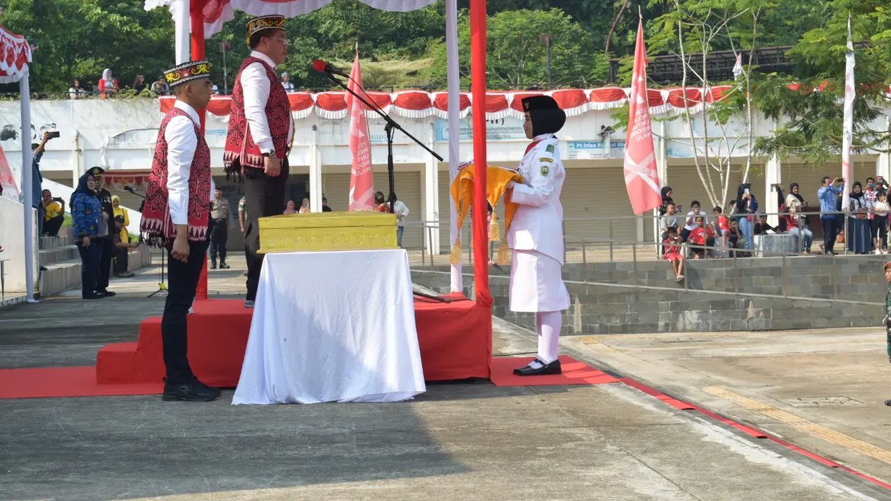 Pos Lintas Batas Negara (PLBN) Entikong di Kabupaten Sanggau, Kalimantan Barat (Kalbar) kembali melaksanakan upacara memperingati Hari Ulang Tahun (HUT) ke-78 Republik Indonesia (RI) pada Kamis, 17 Agustus 2023 (Istimewa)