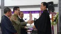 Bane Raja Manalu didaulat sebagai Ketua Umum Panitia Tahun Profesionalisme Dalam Penatalayanan HKBP Se Distrik V Sumatera Timur. (Istmewa).