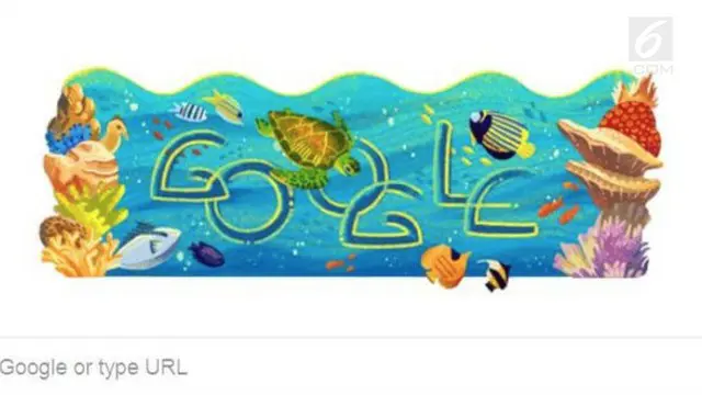 Google menampilkan keindahan alam bawah laut Taman Nasional Bunaken dalam doodle hari ini (14/8). Hal ini dilakukan untuk merayakan hari jadi Taman Nasional Bunaken ke-27 yang jatuh pada hari ini.