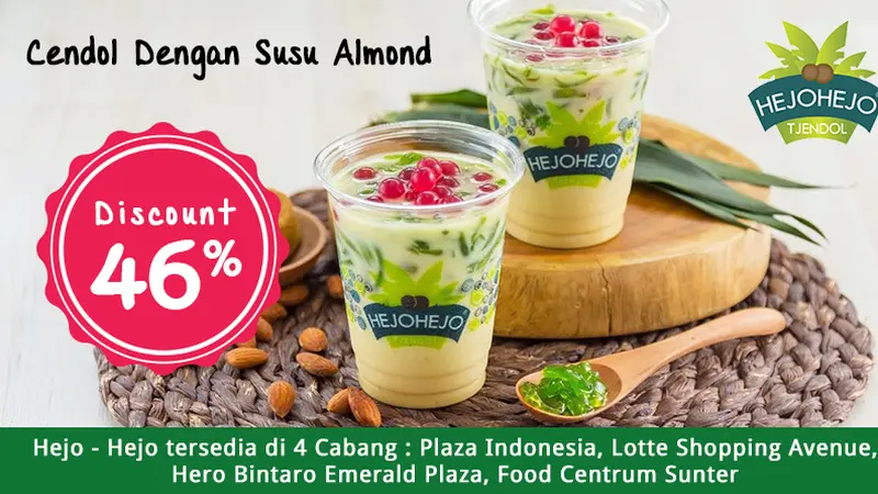 Es cendol susu almond