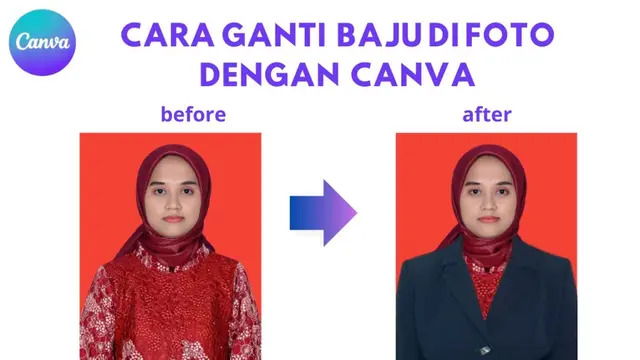 Mengganti Pakaian di Foto Pakai Canva (Foto: YouTube aviv fitria yulia)