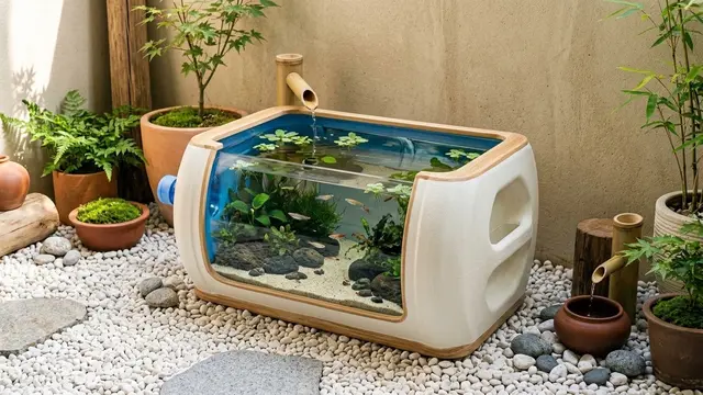 Kolam Mini Galon dengan Air Mancur