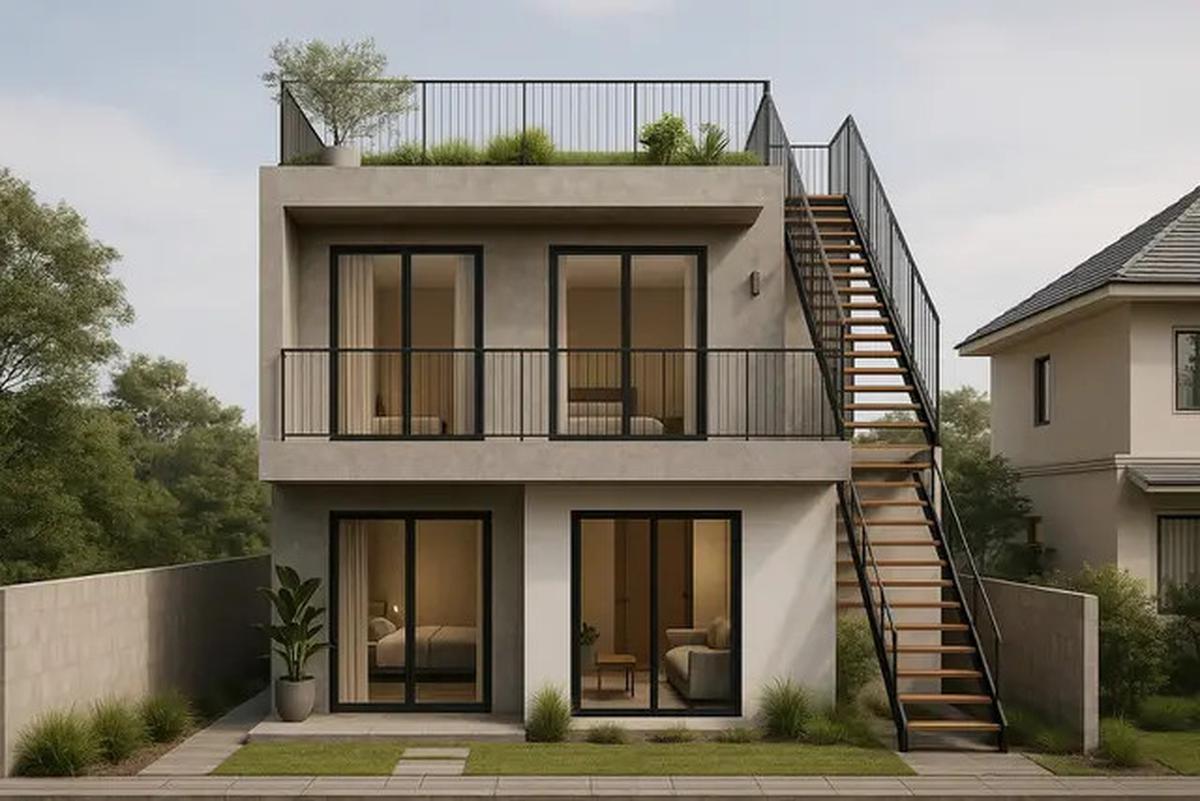 7 Desain Rumah 6x12 2 Lantai dengan 3 Kamar, Nyaman untuk Keluarga Modern