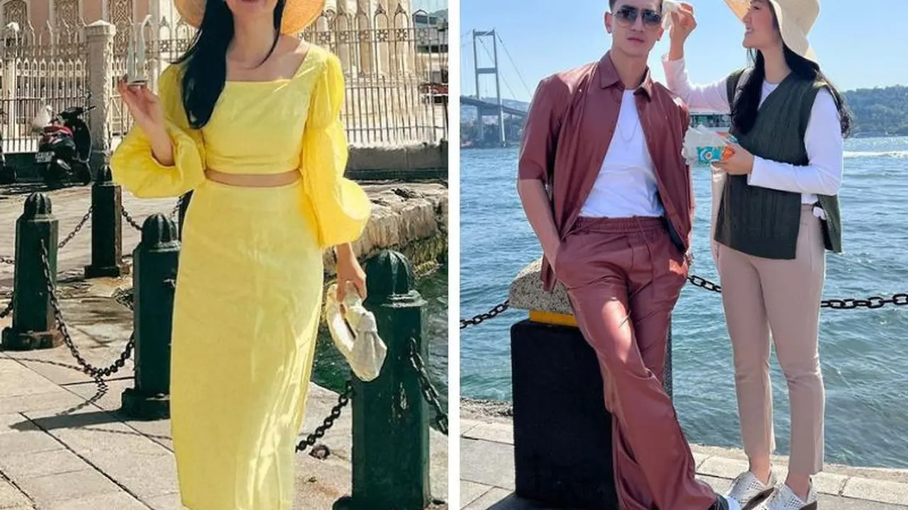 6 Potret Gaya Stylish Febby Rastanty di Istanbul Turki, Kerja Sekaligus Liburan Bareng Verrel Bramasta