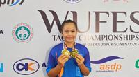 Atlet wushu asal Lampung, Jasmine salah satu yang sukses di Wushu Festival garapan PB WI dan Siwo PWI Pusat (istimewa)