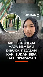 Akses JPO Kyai Maja Kembali Dibuka, Pejalan Kaki Sudah Bisa Lalui Jembatan