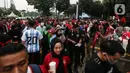 Walau pertandingan Timnas Indonesia Vs Argentina belum dimulai, dukungan warga terhadap pertandingan in pun sudah membanjiri lini masa Twitter. (Liputan6.com/Johan Tallo)
