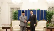 Menhan sekaligus presiden terpilih RI Prabowo Subianto dan PM Singapura Lawrence Wong. (Dok. Instagram/prabowo)