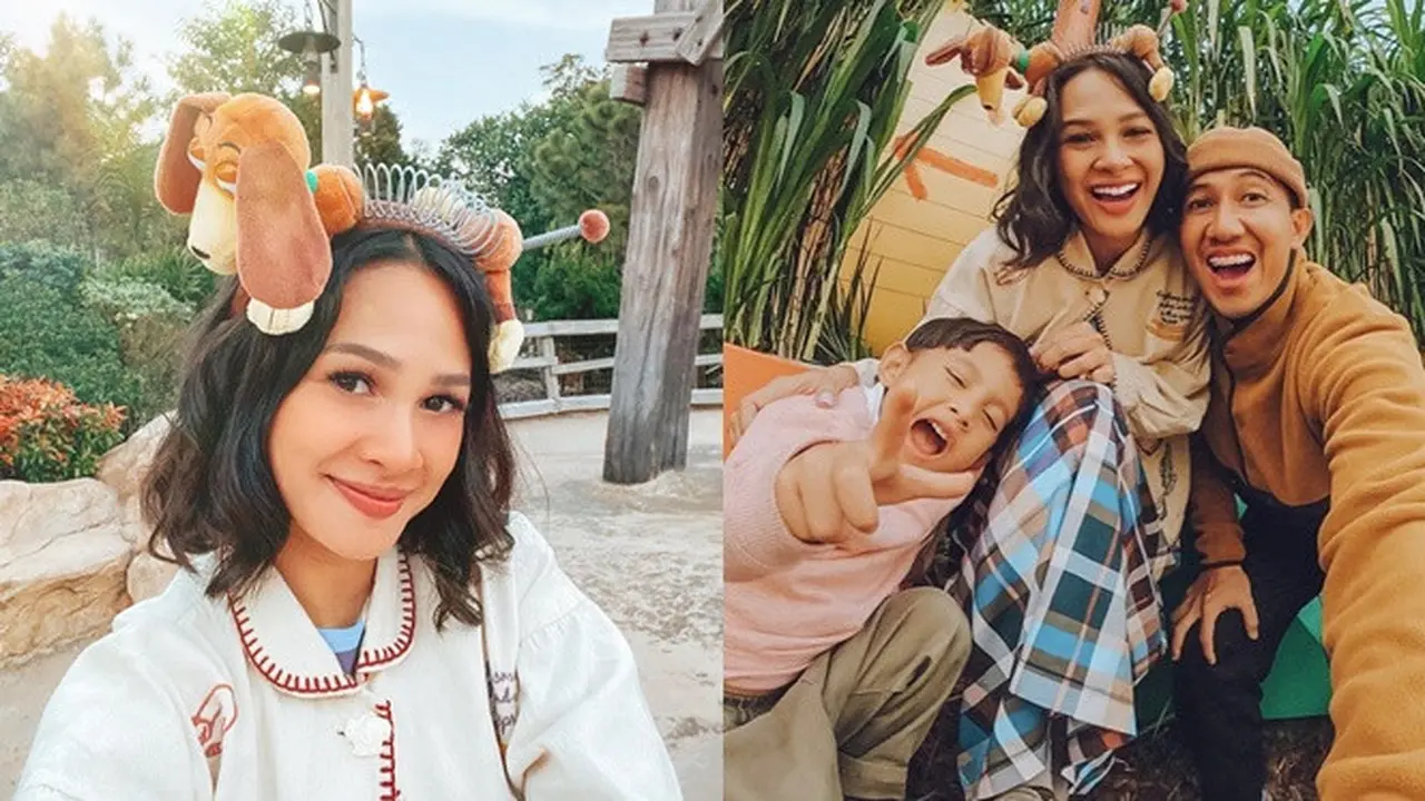 6 Potret Andien Liburan di Disneyland Hong Kong, Jadi Sorotan