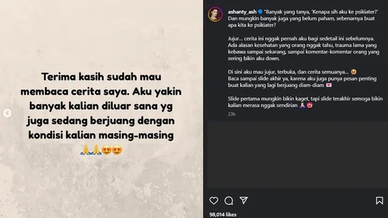 Pesan Hangat Ashanty untuk Warganet yang Butuh Bantuan Ahli Kejiwaan: Please, Jangat Malu Berobat