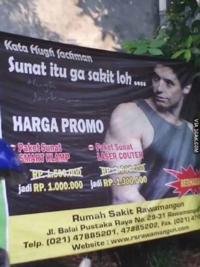 6 Spanduk Jasa Khitan Paling Nyeleneh, Lucunya Enggak Ketulungan