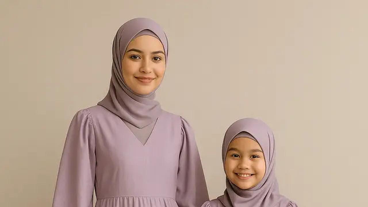 6 Inspirasi Gamis V Neck yang Cocok untuk Berbagai Usia, Berikan Nuansa Modern pada Busana Muslim