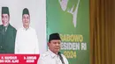 Bakal calon presiden (Bacapres) Prabowo Subianto berbicara saat menghadiri deklarasi acara deklarasi relawan Setia Prabowo di Hotel Kartika Chandra, Jakarta Selatan, Sabtu (7/10/2023). (Liputan6.com/Faizal Fanani)