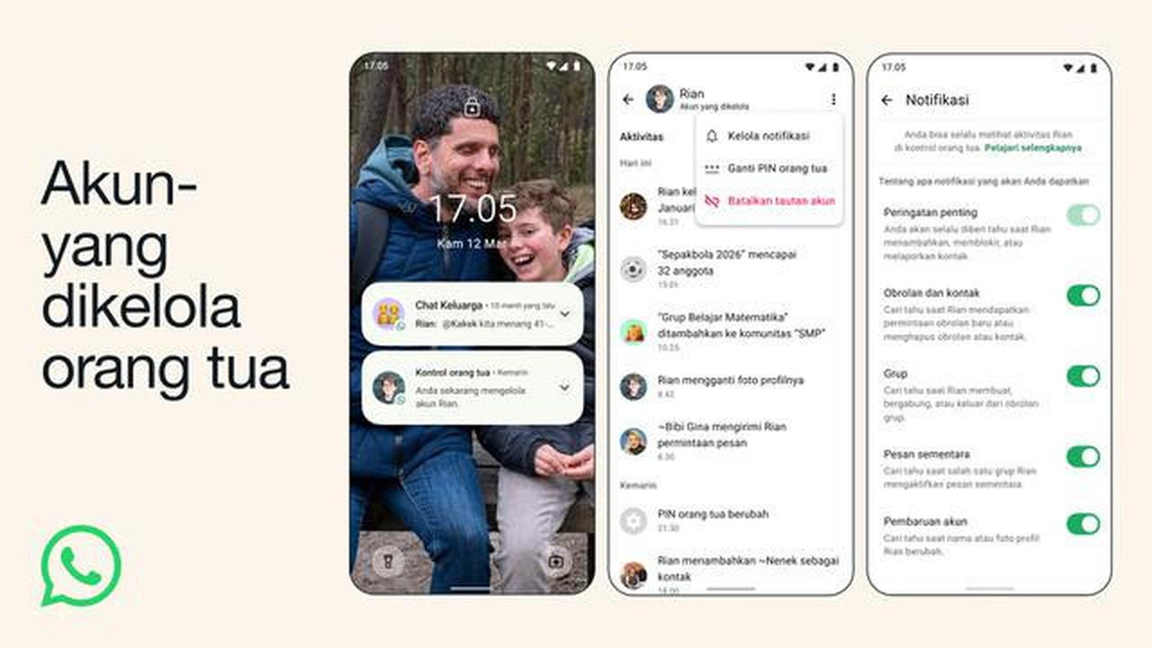 WhatsApp Luncurkan Fitur Akun Anak, Orang Tua Dapat Batasi Chat dan Grup