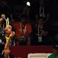 Tunggal putra Indonesia Dionysius Hayom Rumbaka tersingkir di babak kedua Total BWF World Championships 2015 di Istora Senayan, Jakarta, Rabu (12/8/2015). (Liputan6.com/Helmi Fithriansyah)